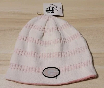 Georgia Bulldogs Beanie Hat Joe T's Sportswear Knit Winter Pink White NWT - Image 1 of 4