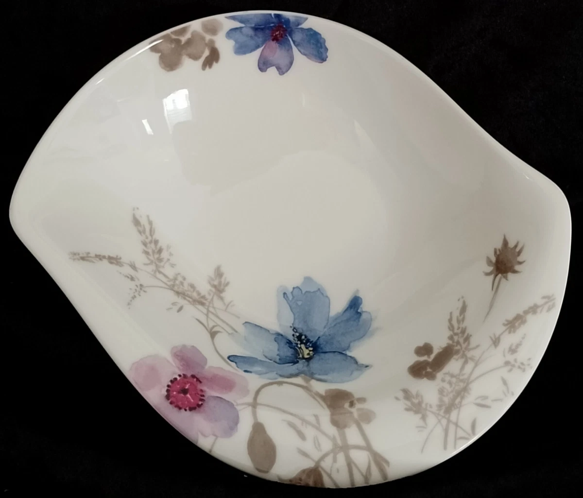 Villeroy & Boch Mariefleur Gris Schale, 34 Cm – Flache Servierschale Für Salat, Premium Porzellan