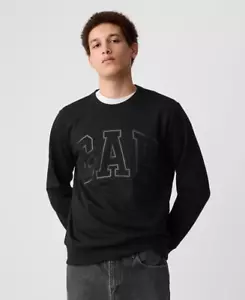 Neu mit Etikett GAP Logo Pullover Sweatshirt Activewear schwarz Herren Medium Large - Bild 1 von 8