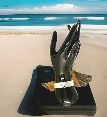 MILOR Italy 🇮🇹 Stunning Sterling Silver 7"Long × 1/2"W Bracelet 36-grams Ja1 - Image 1 of 4