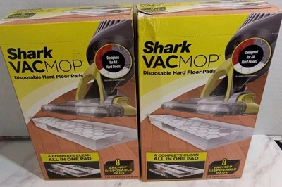 Paquete de 8 almohadillas de piso duro desechables Shark VacMop VMP08 nuevo lote de 2 Foto 1 de 4