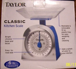 Neue mechanische Küchenwaage Taylor Classic blau 6 Pfund OVP 3703BL - Bild 1 von 8