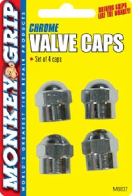 6 Pack - Hex Valved Caps, Chrome, 4-Pk. - 22-5-08837-M - Image 1 of 1