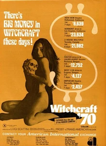 WITCHCRAFT '70 1970 American International Trade Ad B1 - Picture 1 of 1