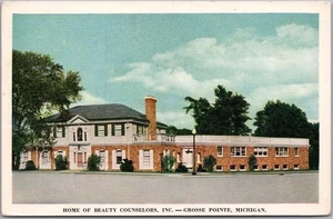 1947 GROSSE POINTE, Michigan Postcard "BEAUTY COUNSELORS, INC." Cosmetics Adv. - Picture 1 of 2