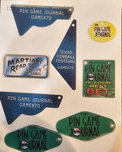 PIN GAME JOURNAL PLASTIC KEY FOB LOT 8 TOTAL - Picture 1 of 1