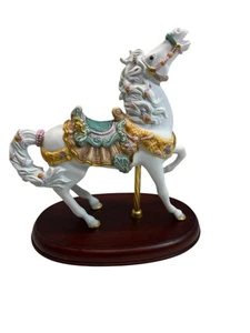 NEW LENOX The Seaside Horse Fine Porcelain Figurine 24K Gold Trim 1993 White - Picture 1 of 11