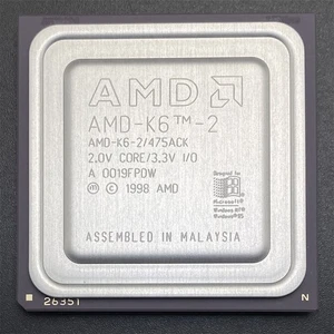 AMD K6-2/475ACK CPU Mobile 475MHz 2.0V x86 32bit Socket7 Processor 95MHz-Bus - Picture 1 of 4