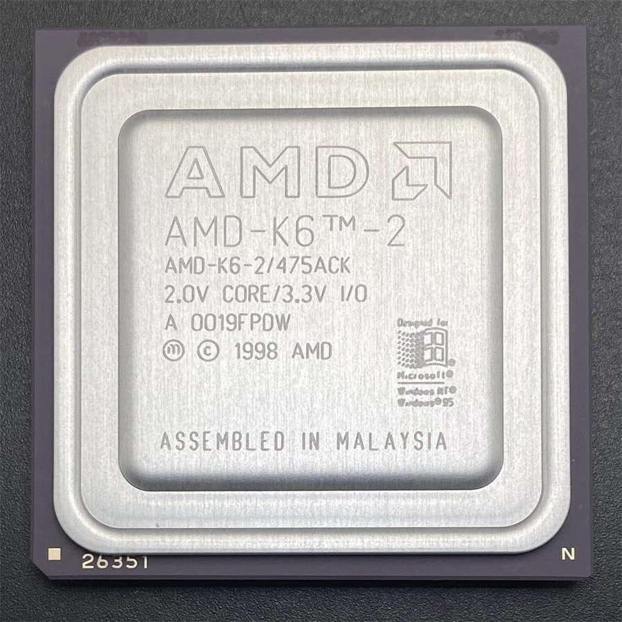 AMD K6-2/475ACK CPU Mobile 475MHz 2.0V x86 32bit Socket7 Processor 95MHz-Bus - Image 1 of 4