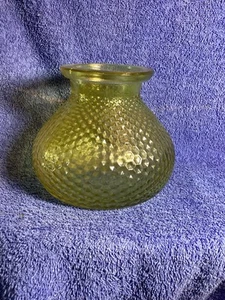 Vintage Amber Hobnob Miniature Glass Globe Vase Diamond Points 5 Inches Tall - Picture 1 of 6