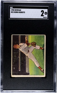 1950 Bowman #32 Robin Roberts -- HOF SGC 2 GD!! - Picture 1 of 2