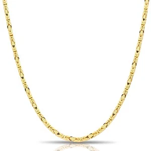 Königskette 2mm Massiv 585 Gold 14 Karat Poliert Diamantiert Damen Herren - Bild 1 von 25