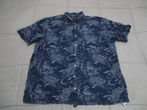 Camisa Polo Ralph Lauren Para Hombres 2XLT Azul Cuello Lazo Lino Peces Náutica Playa - Imagen 1 de 11
