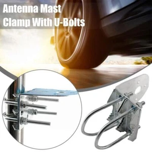 Stainless Steel Antenna Mount Bracket with U Bolts VHF Beste UHFBest For I7K0 - Zdjęcie 1 z 10