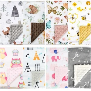 Boritar Baby Blanket/Crib Quilt Soft Minky 30"x40" Receiving Blanket 2 Layer - Picture 1 of 42