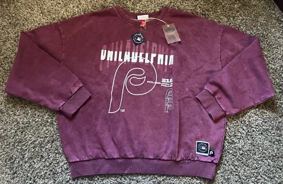 NEW Mitchell & Ness Philadelphia Phillies Oversized Graphic Crewneck (XL) - Image 1 of 4