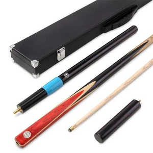 PRO147 Red Windsor 57 Inch 2 Piece Snooker Pool Cue and Case Set 9.5mm Tip - Picture 1 of 8
