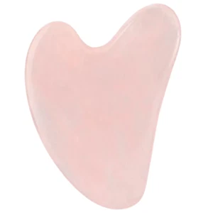 Raspador de jade rosa pálido natural Gua Sha masajeador facial herramienta para el cuidado de la piel nuevo - Imagen 1 de 5