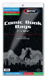 BCW Current Modern Bags Thick Resealable & Boards (12 BAGS & 12 BOARDS COMBO) - Bild 1 von 3