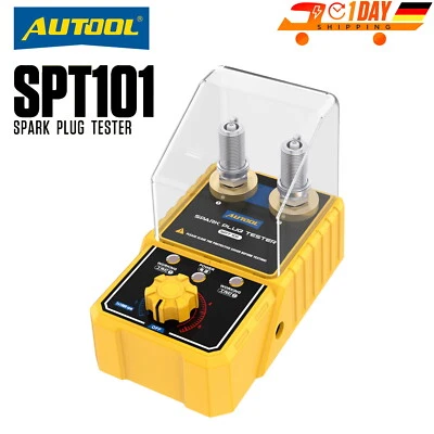 AUTOOL 12V Tester Candela Auto Doppio Foro per Veicoli Benzina 0~6000rpm GER