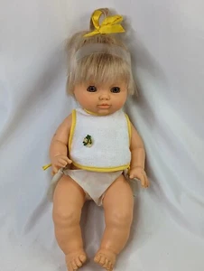 Famosa Vinyl Doll 14 Inch Blond Brown Eyes Muneca - Imagen 1 de 11