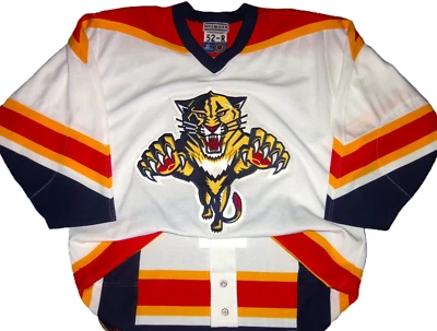 VTG AUTHENTIC 90's FLORIDA PANTHERS NHL STARTER BLANK HOCKEY JERSEY 52 W/ FIGHT - Image 1 of 3