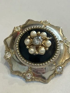 Vintage Coro Brooch/Pin Gold Tone & Enamel - Picture 1 of 5