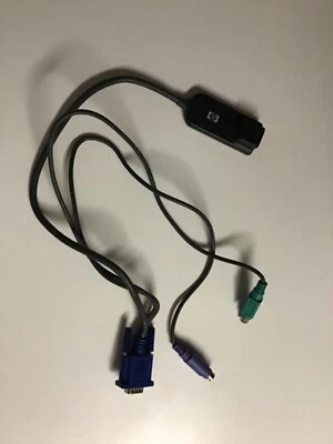 HP Console IP KVM Switch Interface Adapter Cable 286597-001 VGA Keyboard Mouse - Image 1 of 4