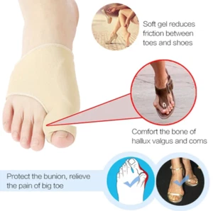 2 Stück Zehentrenner Zehen Valgus Ballenkorrektor Füße Einlegesohlen Daumen Knochen Versteller - Bild 1 von 5