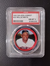 1963 Salada Junket Coins #22 Willie Mays PSA 8 Giants  
