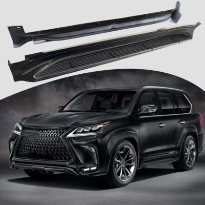 2 piezas estriberas peldaño lateral apto para Lexus LX570 J200 2007-2022 negro Foto 1 de 4