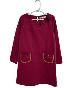 Hope & Henry Dress Girls Ponte Knit Riding Equestrian Solid Burgundy size 10 - Picture 1 of 10