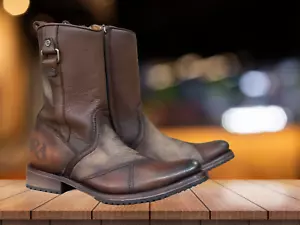 Leather Urban Style Boots Inside Zipper Made by Cuadra Boots (2T2CRS) - Picture 1 of 11