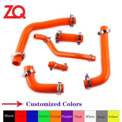 Manguera de tubo de refrigerante de radiador de silicona naranja para Yamaha YZF R6 1999 2000 2001 2002 Foto 1 de 4