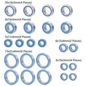 24 pcs for Axial Yeti XL Complete Rubber Sealed Bearings Kit Upgrade Parts ABEC3 - Picture 1 of 7