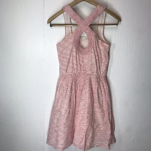 NEW Modcloth Doe & Rae Women's Pink Sleeveless Dress Braided Fit & Flare Small - Picture 1 of 4