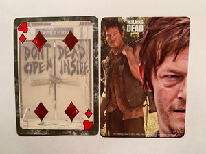 Swap Cards WALKING DEAD Daryl Four of Diamonds  AMC Norman Reedus 2013 Cardinal