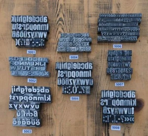 Bleischrift -1 Set zur Auswahl- Bleisatz Letter Lettern Buchstaben Typographie. - Bild 1 von 7