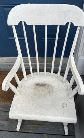 Nichols & Stone Vintage Child Rocking Chair White USA Cover