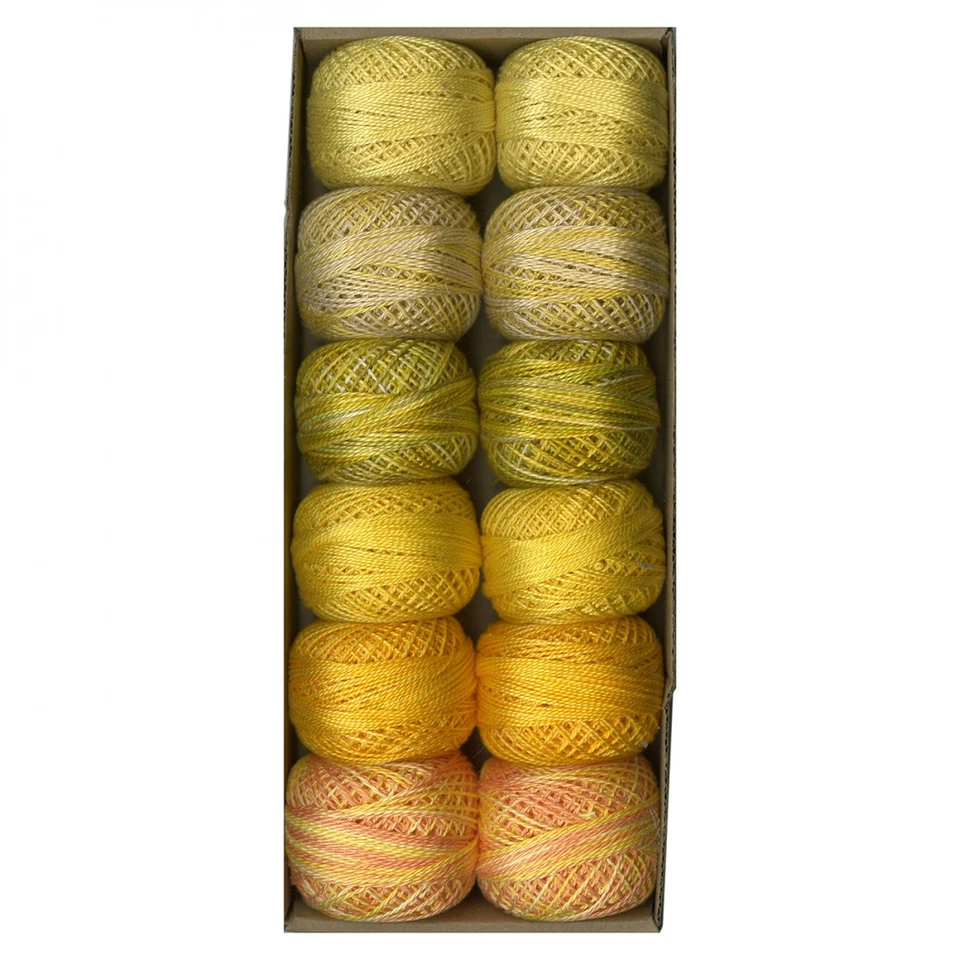 Valdani Pearl Cotton Ball Size 8 73yd Two In Yellow - Image 1 of 1