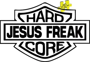 Hard Core Jesus Freak Die Cut Decal Sticker Cut Just For You p234 - Picture 1 of 6