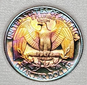 TONED 1988 S WASHINGTON QUARTER PROOF UNC #C3361 - Picture 1 of 2