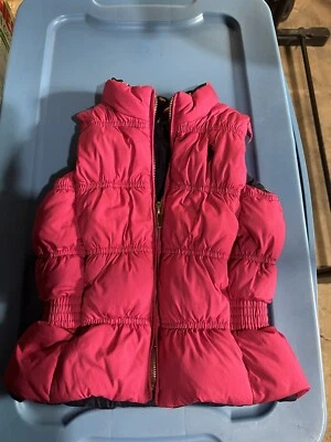 Chaleco Ralph Lauren Niñas Rosa Y Azul Reversible, Cremallera Completa, Plumón Puffer Talla 5 Foto 1 de 4
