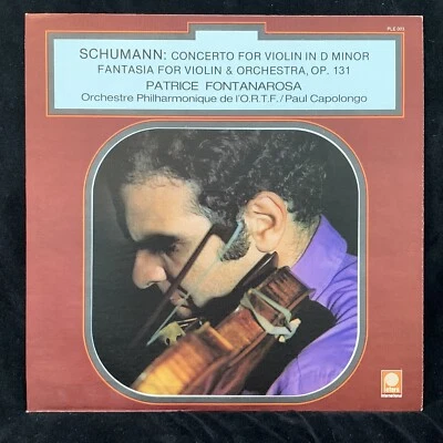 PATRICE FONTANAROSA violin - SCHUMANN Concerto, Fantasia PETERS QUAD ST LP 1974 - Image 1 of 4