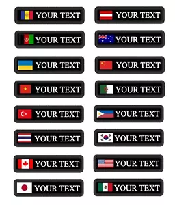 Customised Tags Name with Flag - Poland Portugal Romania Scotland Solomon Isl... - Foto 1 di 1