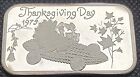 1975 Thanksgiving Madison Mint 1 Troy Ounce Fine Silver .999 Bar Vintage