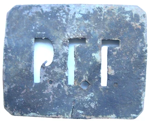 Russian Empire Gymnasium School Belt Brass Buckle ''Р.Г.Г." - Picture 1 of 3