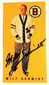 MILT SCHMIDT 1994 PARKHURST TALL BOYS HARD SIGNED EVENT AUTO BRUINS NM-MT A2 - Picture 1 of 2