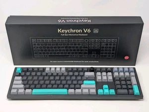 Keychron V6 Wired Custom Mechanical Keyboard + HITIME XVX Shine Through Keycaps - Picture 1 of 5