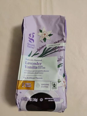 Good & Gather Lavender Vanilla Light Roast Ground Coffee 12 oz BB Aug 2025 - Image 1 of 3